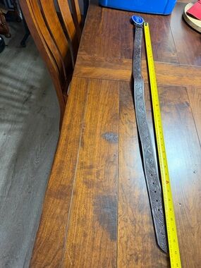 Ford Brown Tooled Leather Men's Belt